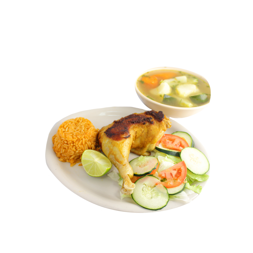 caldo de pollo con verduras